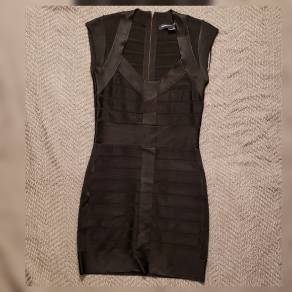 Sexy French Connection Black Bandage Dress - 8 - Picture 3 of 5